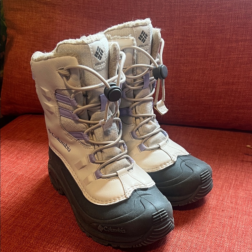 Columbia Kids Snow Boots - White and Black